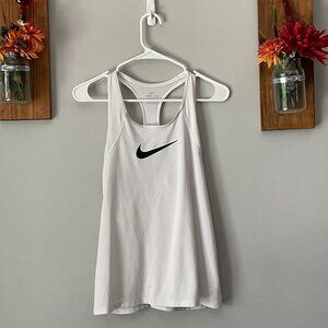 WHITE NIKE DRIFIT TANK TOP WOMENS LARGE